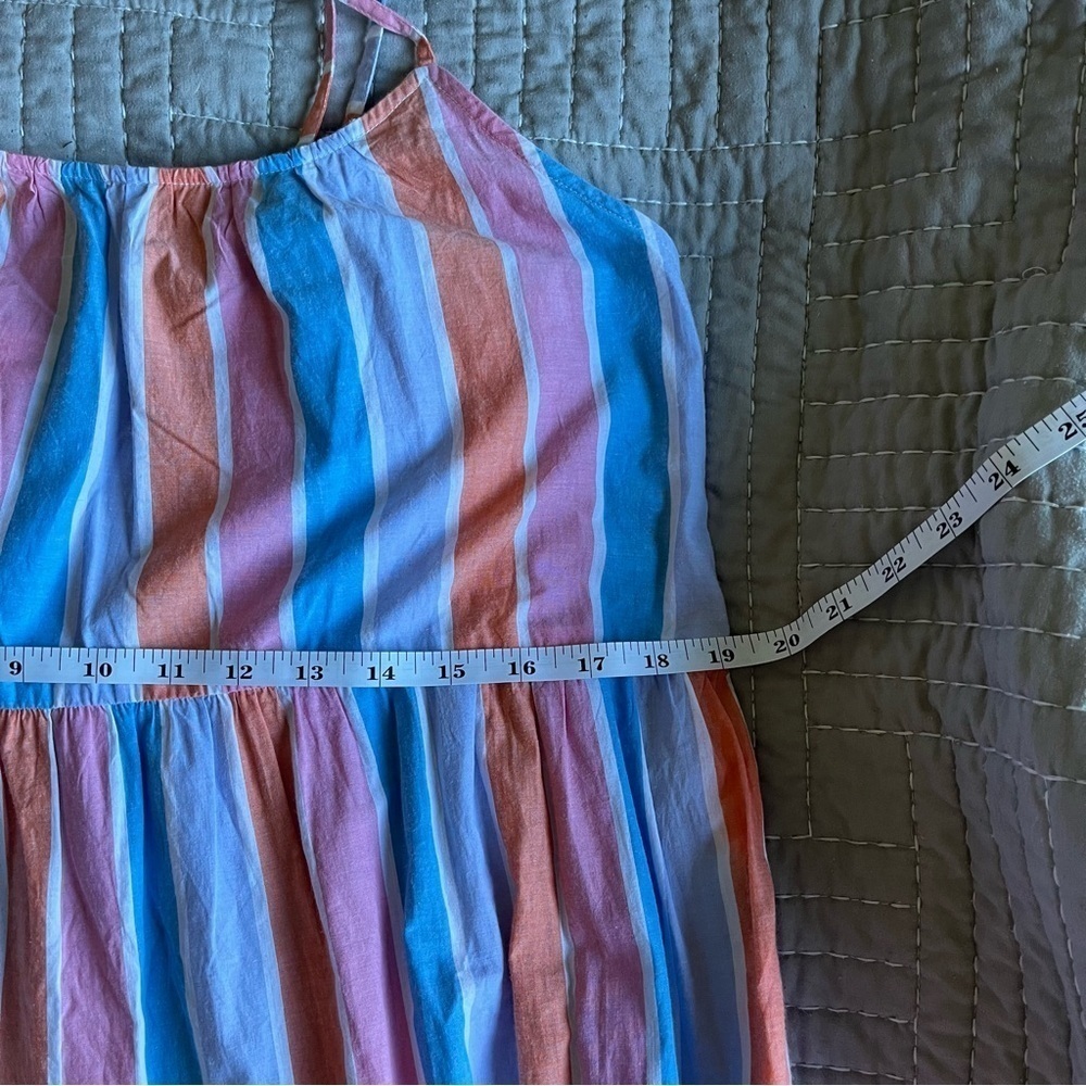SOLUDOS ~ 100% Cotton Pastel Maxi Dress - Violet Dress is Maldive Stripe - Picture 7 of 9